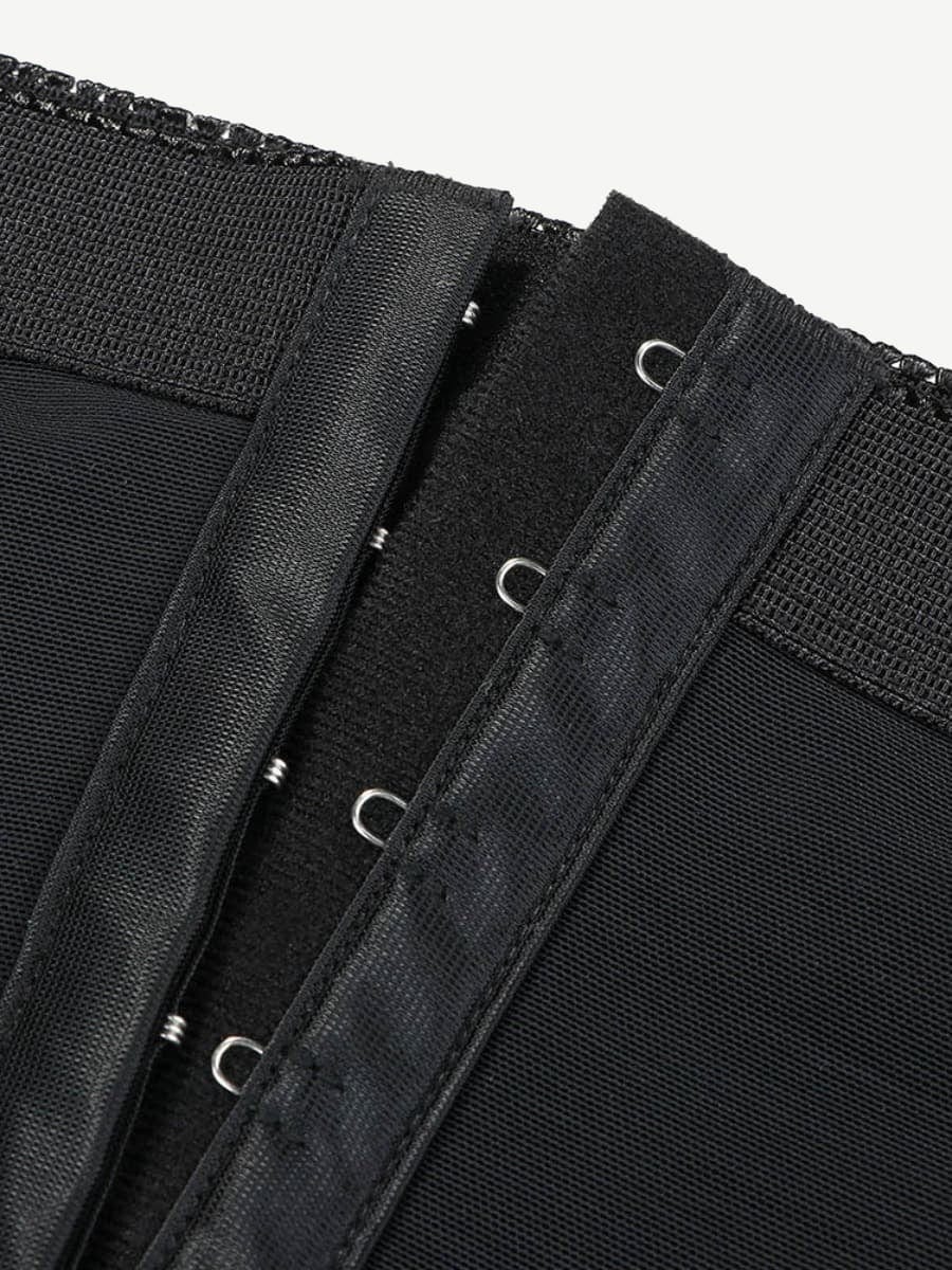 Tummy control High Waist Open Butt Shape Wear Shorts Stretchy black