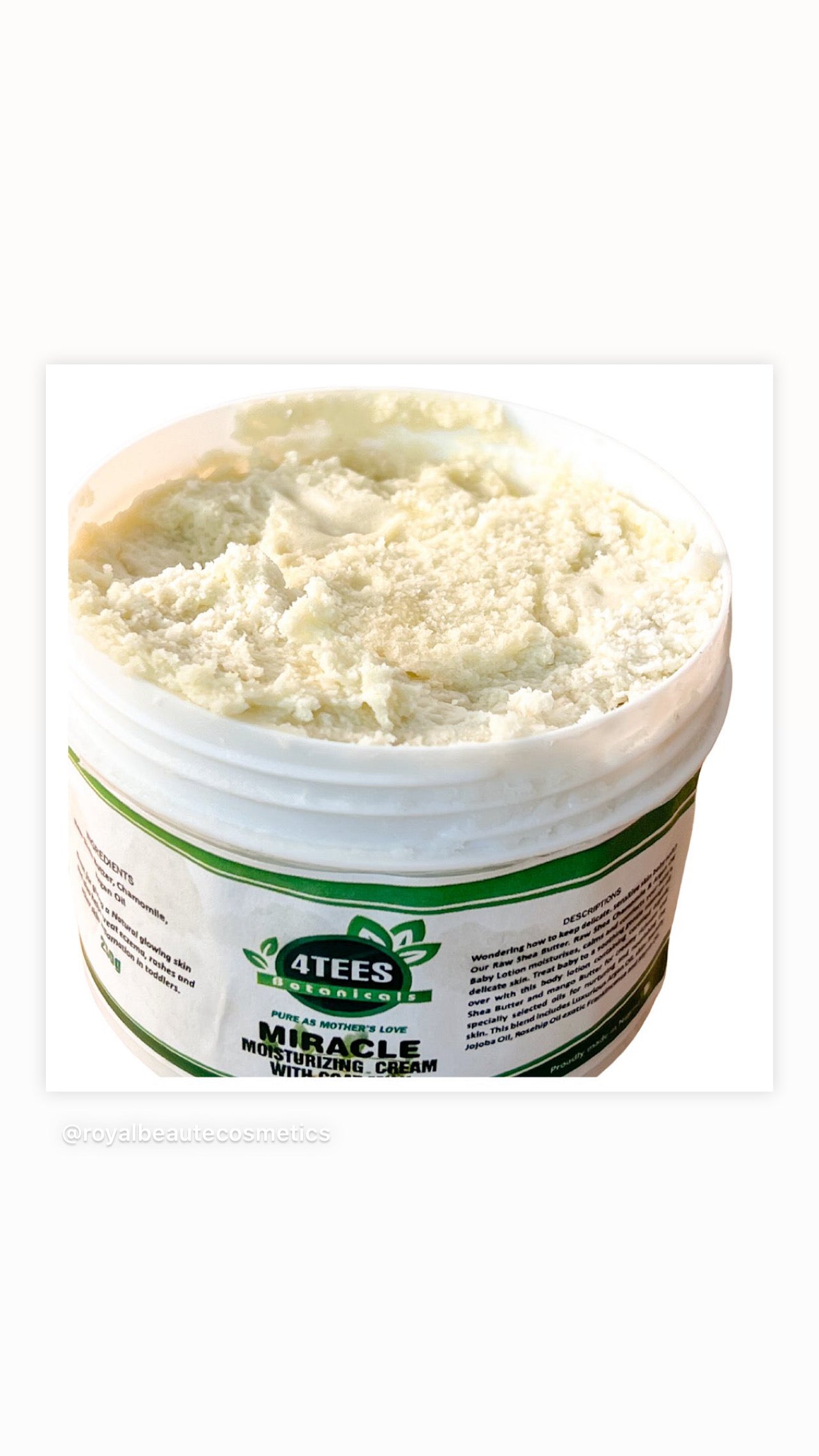 Miracle moisturizing cream with goatmilk