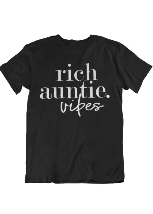 Rich Auntie Vibes Tee {Black}