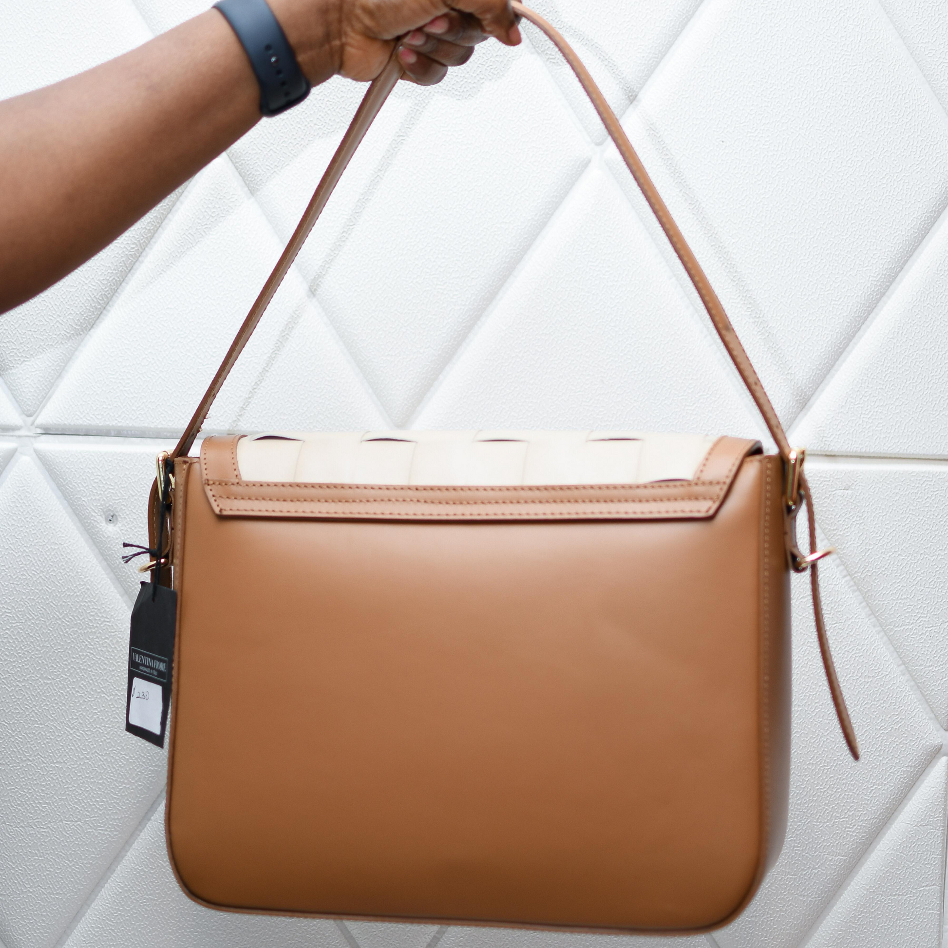 Lexi italian leather bag {brown/nude} - Royalbeautecollections